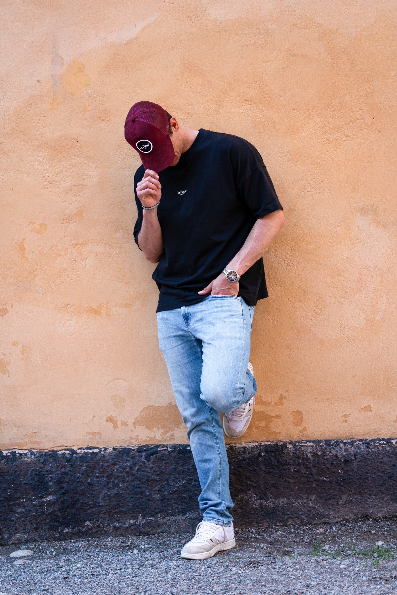 Trucker Hat - Burgundy Suede