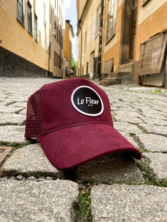 Trucker Hat - Burgundy Suede